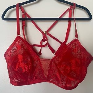 Red Savage X Fenty lace Bra